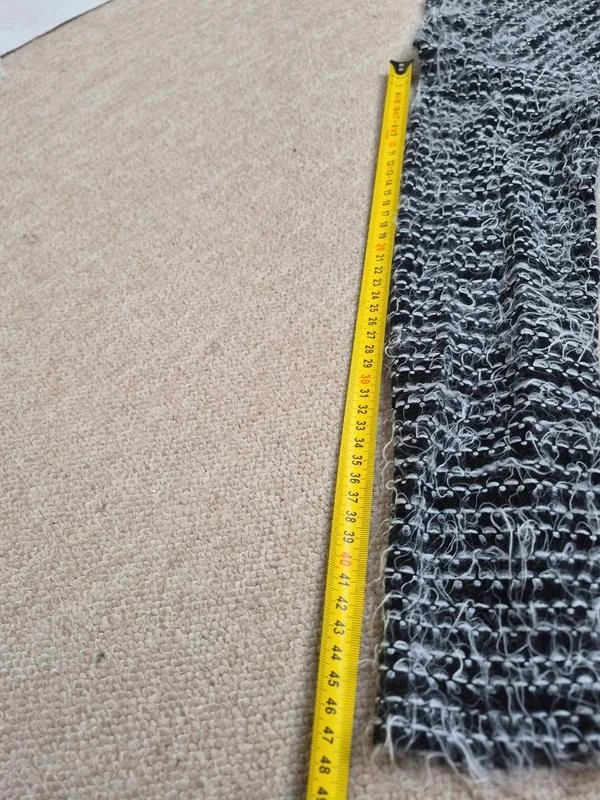 Suéter vintage con cremallera negro y blanco texturizado talla única – photo 8